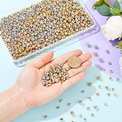 1000Pcs 5 Styles CCB Plastic Beads CCB-PA0001-08-1