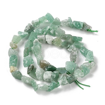 Raw Rough Natural Green Aventurine Beads Strands G-B065-C18-1