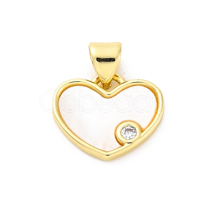 Brass Micro Pave Cubic Zirconia Pendants KK-D325-32G-1