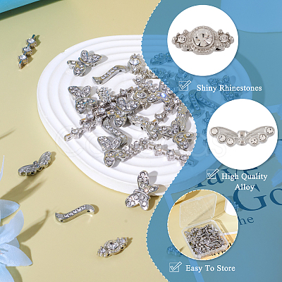 Alloy Crystal Rhinestone Spacers Bars ALRI-KS0001-01P-1