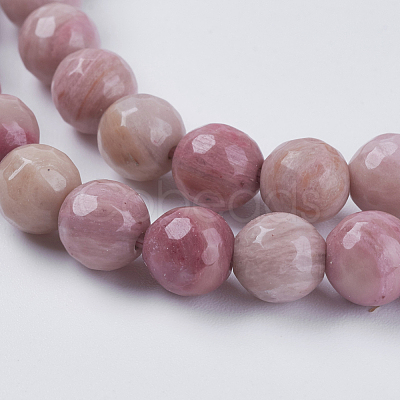 Natural Rhodochrosite Beads Strands X-G-G542-8mm-12-1