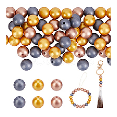 45Pcs 3 Colors Silicone Beads SIL-PH0001-23-1