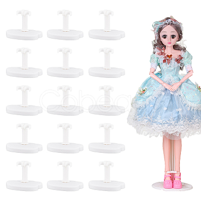 Plastic Doll Stand Display Holder for 6.7 Inch Dolls and Action Figures AJEW-WH0332-40-1