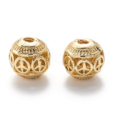 Alloy Hollow Beads PALLOY-P238-21G-RS-1
