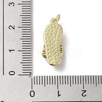 Brass Micro Pave Cubic Zirconia Pendants KK-E092-19G-03-1