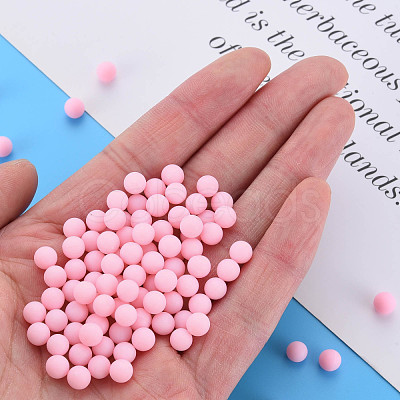 Opaque Acrylic Beads PAB702Y-B01-02-1