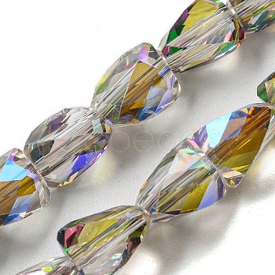 Transparent Electroplate Glass Beads Strands GLAA-G116-03A-HR03-1