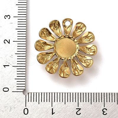 Natural Howlite Flower Pendants STAS-R009-05G-07-1