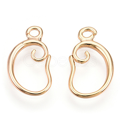 Brass Earring Hooks X-KK-I649-05G-NF-1