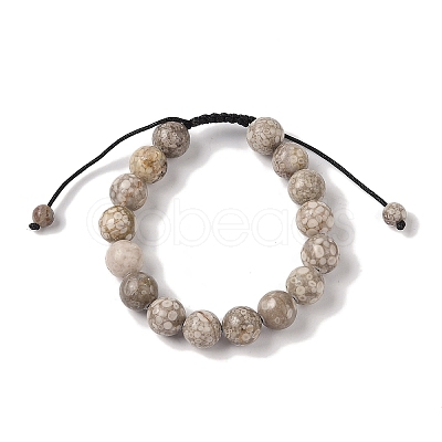 10mm Round Natural Maifanite Braided Bead Bracelets BJEW-C067-01C-06-1