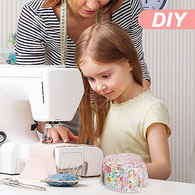 Flower Pattern Cotton Fabrics DIY-WH0588-11A-1