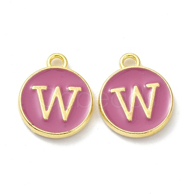 Golden Plated Alloy Enamel Charms ENAM-XCP0001-13W-1