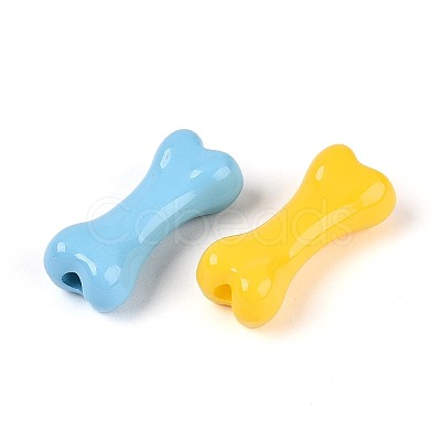 Spray Printed Opaque Acrylic Beads OACR-N156-04-1
