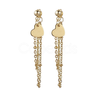 Golden 304 Stainless Steel Stud Earrings EJEW-JE05733-03-1