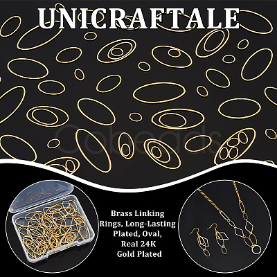 80Pcs 4 Styles Brass Linking Rings KK-UN0002-92-1