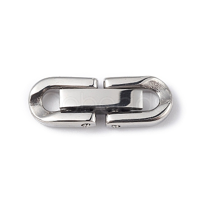 Non-Tarnish 304 Stainless Steel Fold Over Clasps STAS-G307-11A-P-1
