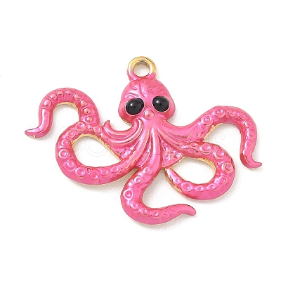 304 Stainless Steel Enamel Pendants STAS-Q119-19G-01-1