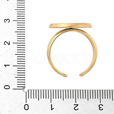 304 Stainless Steel Cuff Ring Settings STAS-E202-02F-G-1