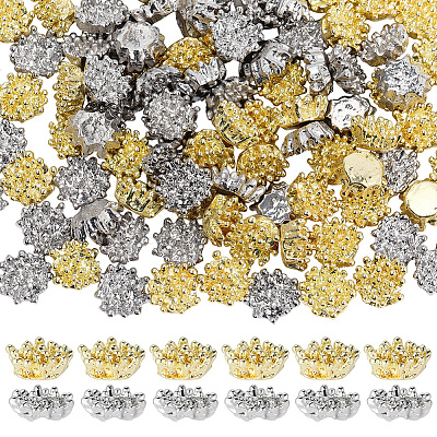 100Pcs 2 Colors Alloy Cabochons FIND-SC0022-09-1
