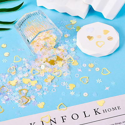100G Plastic Sequins Beads PVC-TA0001-04A-1