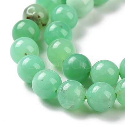 Natural Chrysoprase Beads Strands G-O166-03-8mm-1