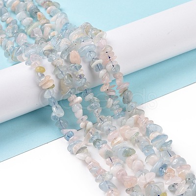 Natural Morganite Chip Beads Strands X-G-E271-84-1