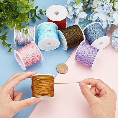 8 Rolls 8 Colors 23M Nylon Braided Cord OCOR-PH0002-62-1
