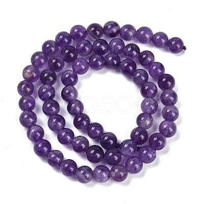 Natural Amethyst Beads Strands G-S333-6mm-020-1