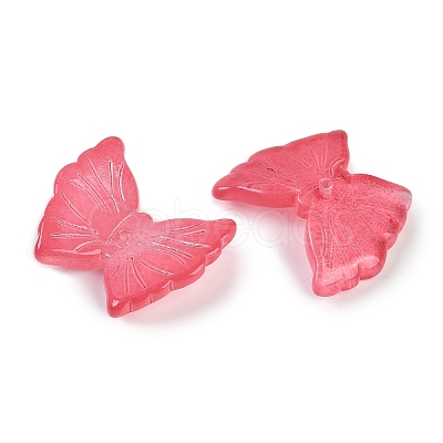 Spray Painted Glass Beads GLAA-Z007-02B-1