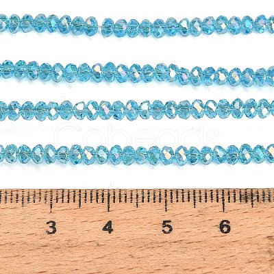 Electroplate Glass Beads Strands GL-CBAA615-02H-1