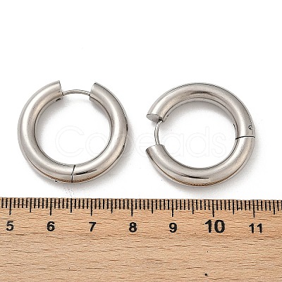 202 Stainless Steel Polishing Hoop Earrings EJEW-M106-02P-06-1