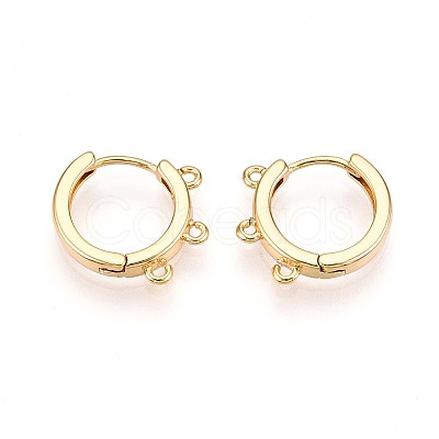 Brass Hoop Earring Finding KK-N261-61G-1