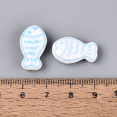 Handmade Porcelain Ceramic Beads PORC-Q005-05D-1