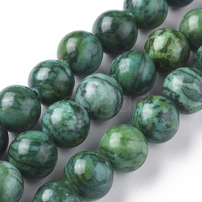 Natural Map Stone Picasso Jasper Beads Strands G-F668-29-10mm-1
