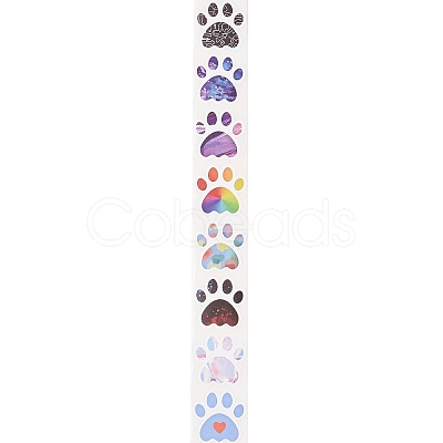 500Pcs Dog Paw Stickers AJEW-S089-05-1