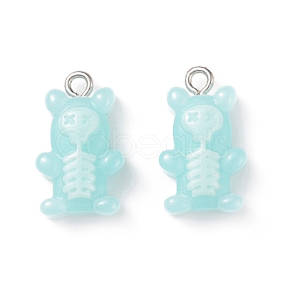Opaque Resin Pendants RESI-E011-01P-1