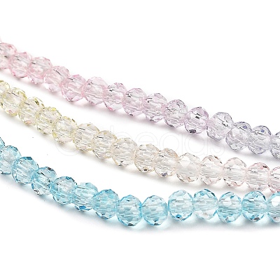 Transparent Painted Glass Beads Strands DGLA-A034-T1mm-A21-1