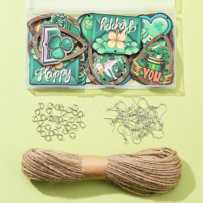 DIY Saint Patrick's Day Earring/Pendant Decoration Making Kits DIY-FS0005-53-1
