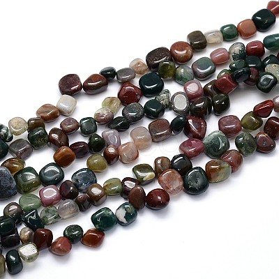 Natural Indian Agate Beads Strands G-O050-04-1