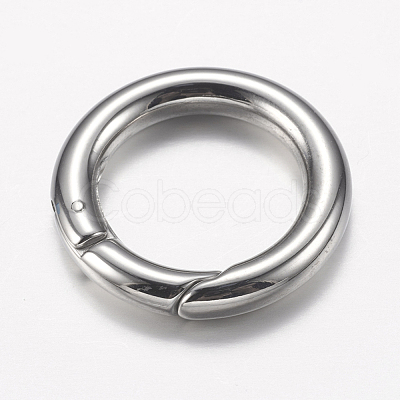 Tarnish Resistant 304 Stainless Steel Spring Gate Rings STAS-O114-038P-1