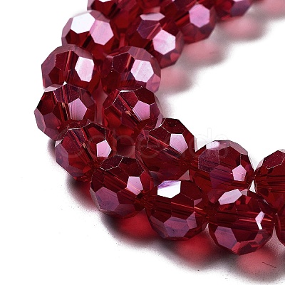 Electroplate Transparent Glass Beads Strands X-EGLA-A035-T10mm-A07-1
