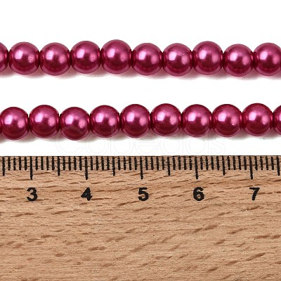 Eco-Friendly Dyed Glass Pearl Round Beads Strands HY-A008-6mm-RB058-1