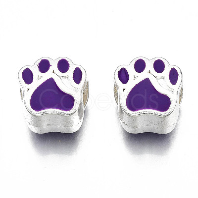 Alloy Enamel European Beads MPDL-T005-003C-RS-1