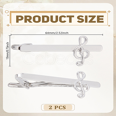 2Pcs Brass Tie Clips AJEW-LP0010-95-1