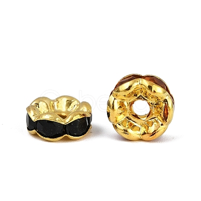 Brass Rhinestone Spacer Beads RSBG7mm-1