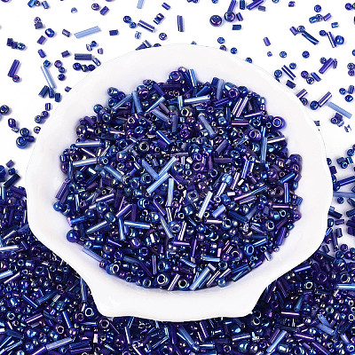 Electroplate Glass Seed Beads GLAA-SZC0007-01B-1