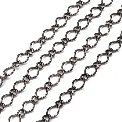 Iron Handmade Chains Figaro Chains Mother-Son Chains CHSM003Y-B-1
