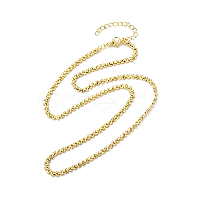 Brass Link Chain Necklaces for Women X-NJEW-K282-06G-1