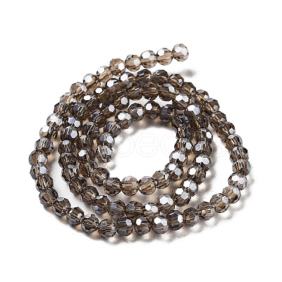 Electroplate Transparent Glass Beads Strands X-EGLA-A035-T4mm-A16-1
