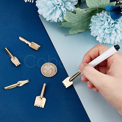 Gorgecraft 5Pcs 5 Style Brass Fourtain Pen Nibs FIND-GF0003-63-1